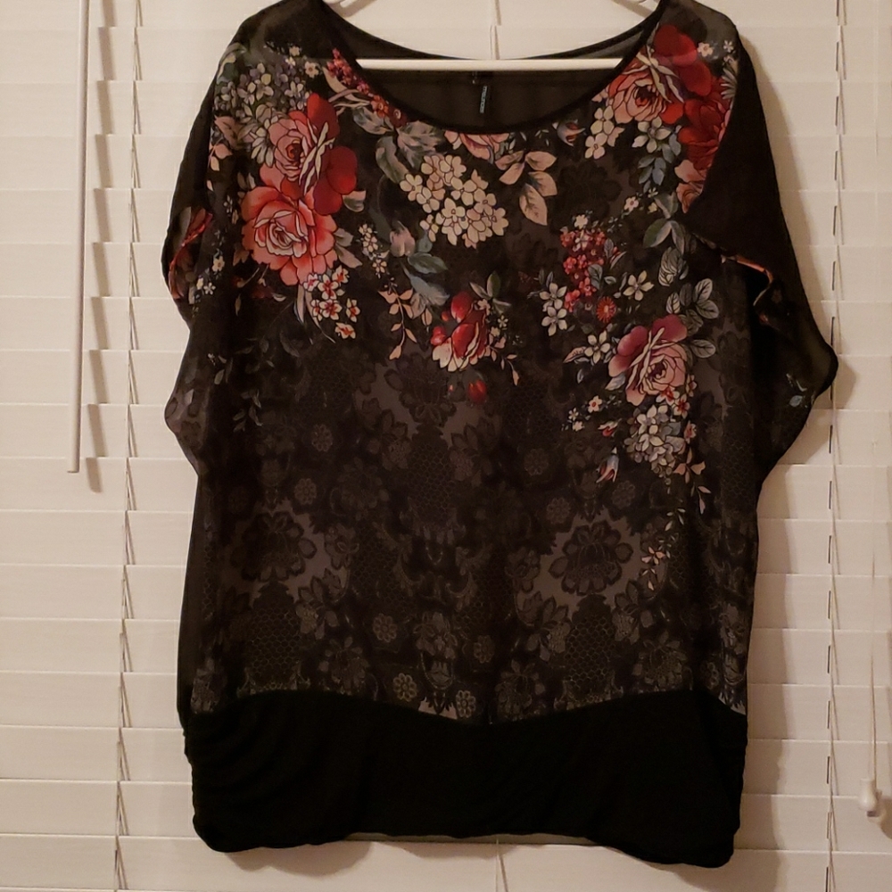 Maurice's sheer floral top
